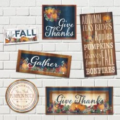 Foil Fall Thanksgiving Cutouts (6 Per Package) 7 Foil Fall Thanksgiving Cutouts (6 Per Package) -Bulk Party Supplies Shop 99139 i2
