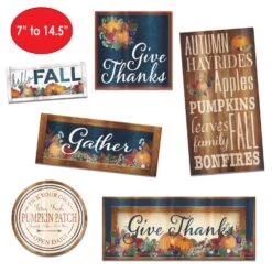 Foil Fall Thanksgiving Cutouts (6 Per Package) 9 Foil Fall Thanksgiving Cutouts (6 Per Package) -Bulk Party Supplies Shop 99139 i5