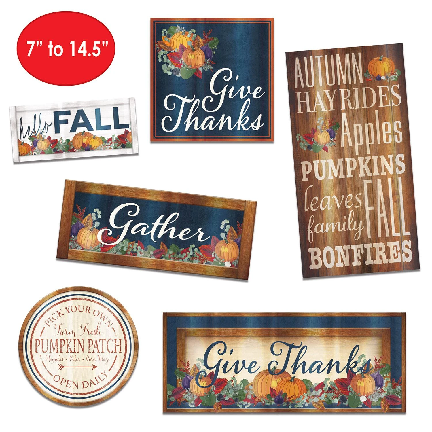 Foil Fall Thanksgiving Cutouts (6 Per Package) 5 Foil Fall Thanksgiving Cutouts (6 Per Package) - Image 5