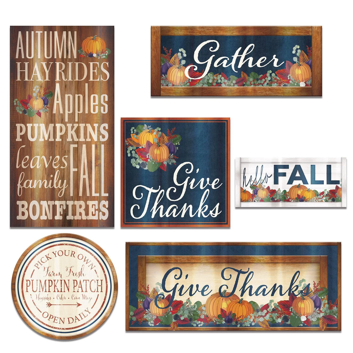 Foil Fall Thanksgiving Cutouts (6 Per Package) 1 Foil Fall Thanksgiving Cutouts (6 Per Package)
