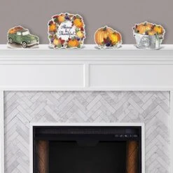 Foil Fall Thanksgiving Cutouts With Easels (4 Per Package) -Bulk Party Supplies Shop 99145 i2