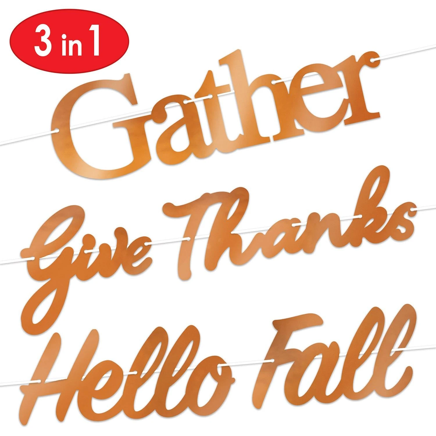 Foil Fall Thanksgiving Streamer Set 6 Foil Fall Thanksgiving Streamer Set - Image 6
