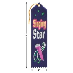 Singing Star Award Ribbon 7 Singing Star Award Ribbon -Bulk Party Supplies Shop AR063 i5
