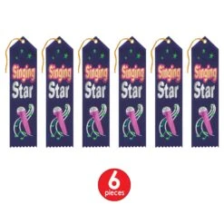 Singing Star Award Ribbon 9 Singing Star Award Ribbon -Bulk Party Supplies Shop AR063 i7 1