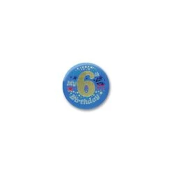 My 6th Birthday Satin Button