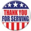 Thank You For Serving Button -Bulk Party Supplies Shop BT019
