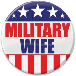 Military Wife Button