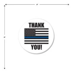 Thank You! Law Enforcement Button- Flag -Bulk Party Supplies Shop BT024 i5