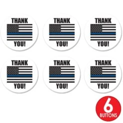 Thank You! Law Enforcement Button- Flag -Bulk Party Supplies Shop BT024 i7 1