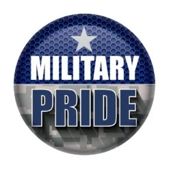 Military Pride Button- Navy