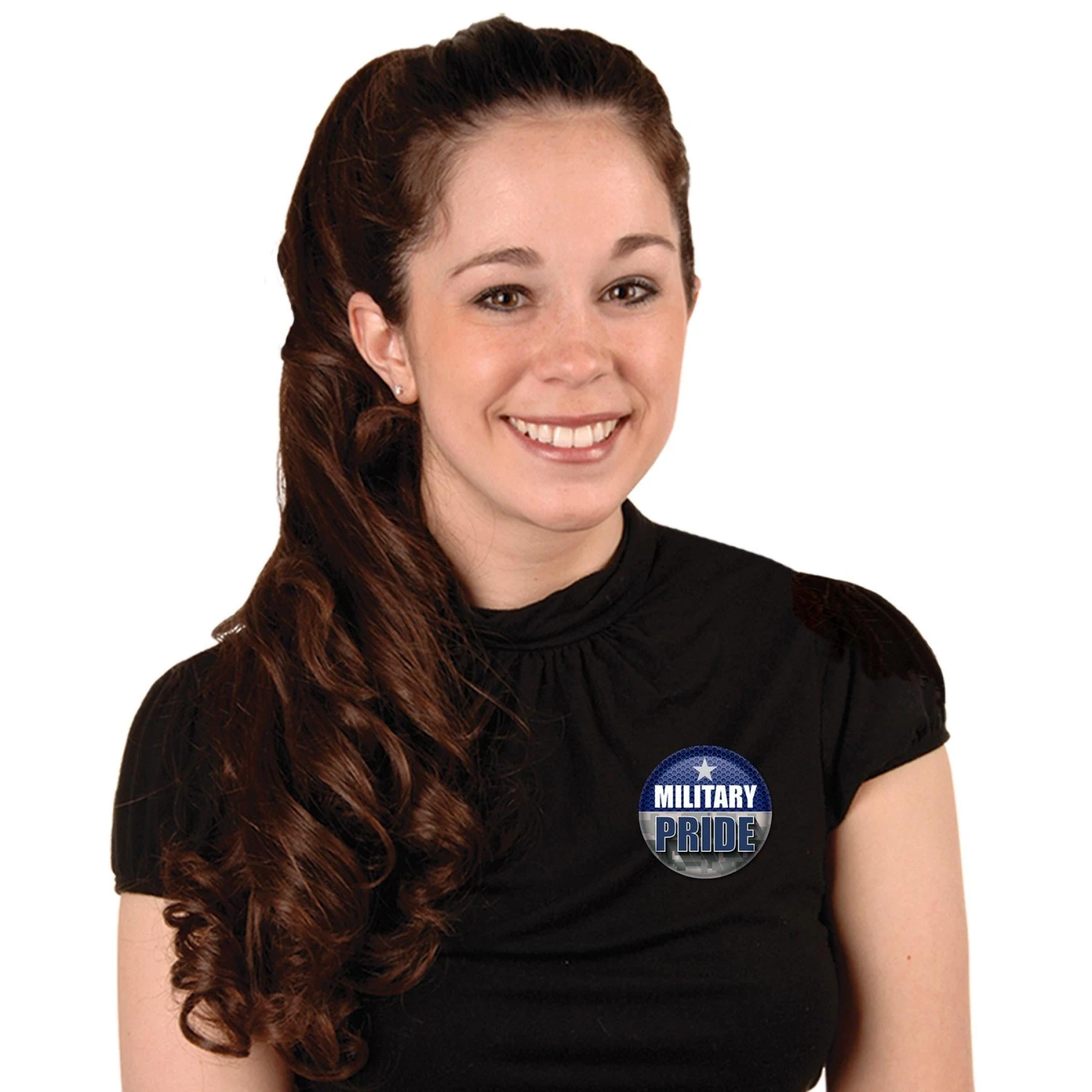 Military Pride Button- Navy 2 Military Pride Button- Navy - Image 2