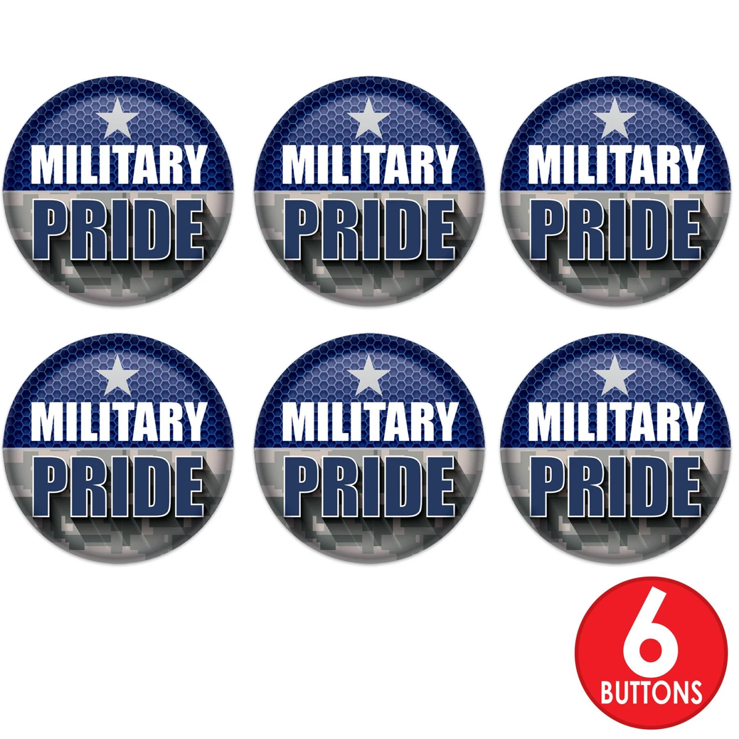 Military Pride Button- Navy 9 Military Pride Button- Navy - Image 9