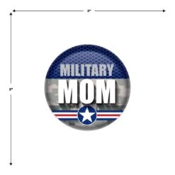 Military Mom Button- Navy- Star -Bulk Party Supplies Shop BT043 i5