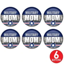 Military Mom Button- Navy- Star -Bulk Party Supplies Shop BT043 i7 1