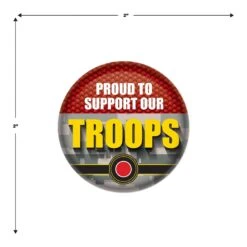 Proud To Support Our Troops Button- Marines 15 Proud To Support Our Troops Button- Marines -Bulk Party Supplies Shop BT104 i5