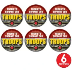 Proud To Support Our Troops Button- Marines 17 Proud To Support Our Troops Button- Marines -Bulk Party Supplies Shop BT104 i7 1