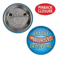 Oktoberfest On My Wurst Behavior Button 12 Oktoberfest On My Wurst Behavior Button -Bulk Party Supplies Shop BT173 i4