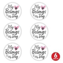 Valentine's Day My Heart Belongs To My Dog Button (6 Packages) 15 Valentine's Day My Heart Belongs To My Dog Button (6 Packages) -Bulk Party Supplies Shop BT174 i7 1