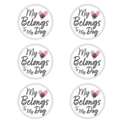 Valentine's Day My Heart Belongs To My Dog Button (6 Packages) 14 Valentine's Day My Heart Belongs To My Dog Button (6 Packages) -Bulk Party Supplies Shop BT174 i7