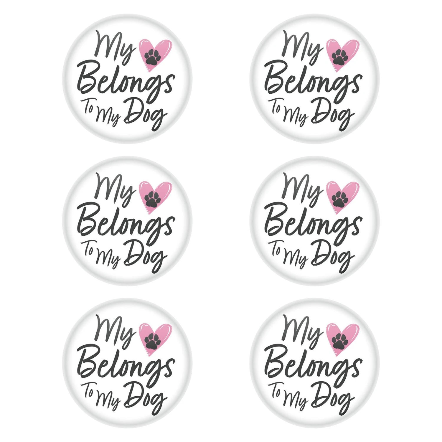 Valentine's Day My Heart Belongs To My Dog Button (6 Packages) 7 Valentine's Day My Heart Belongs To My Dog Button (6 Packages) - Image 7