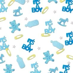It's A Boy Confetti- Blue And Yellow