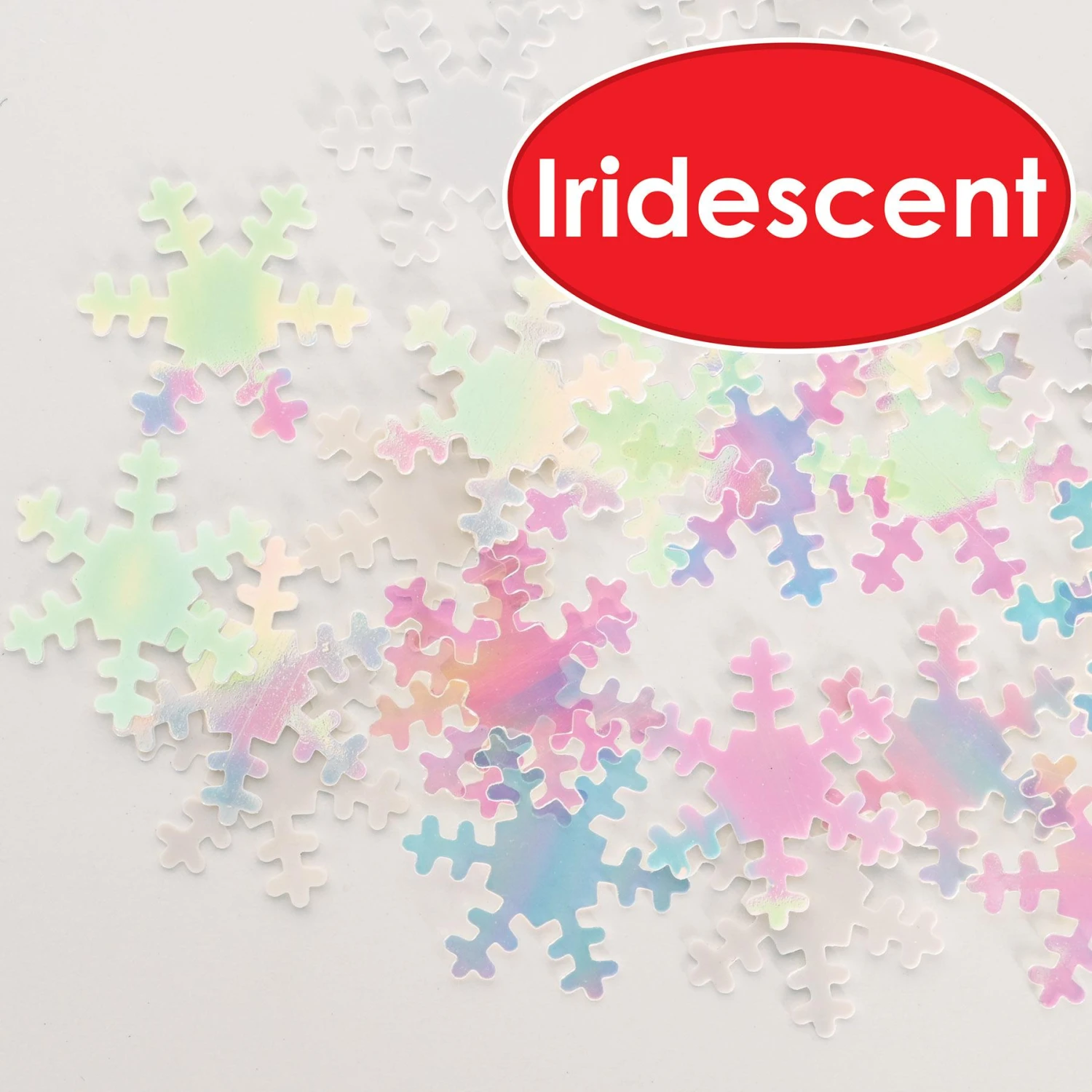 Christmas Iridescent Snowflakes Confetti (0.5 Oz Per Package) 5 Christmas Iridescent Snowflakes Confetti (0.5 Oz Per Package) - Image 5