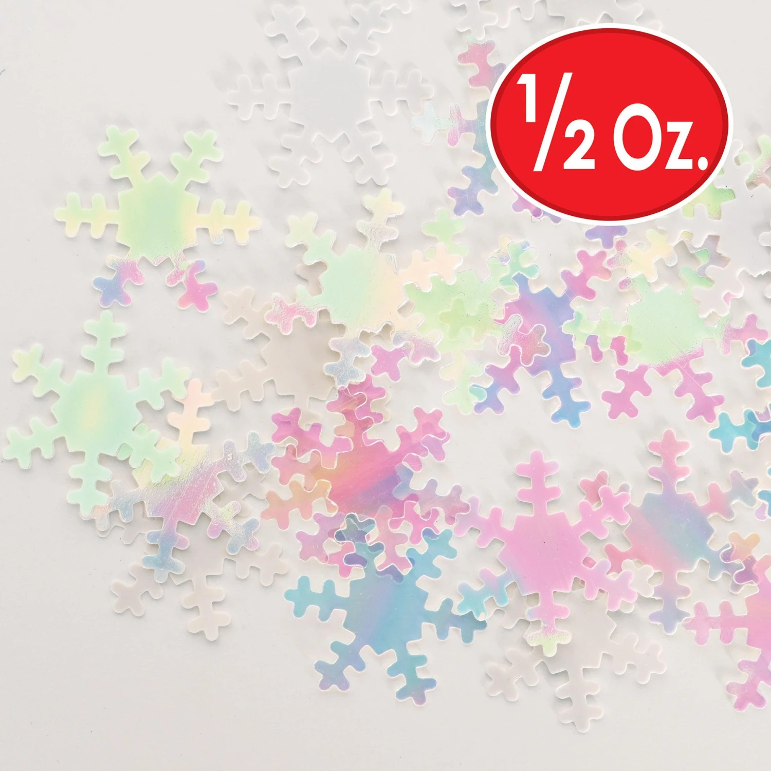 Christmas Iridescent Snowflakes Confetti (0.5 Oz Per Package) 4 Christmas Iridescent Snowflakes Confetti (0.5 Oz Per Package) - Image 4