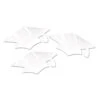 White Metallic Grad Cap Graduation Party Cutouts (3 Per Package) 5 White Metallic Grad Cap Graduation Party Cutouts (3 Per Package) -Bulk Party Supplies Shop CT04