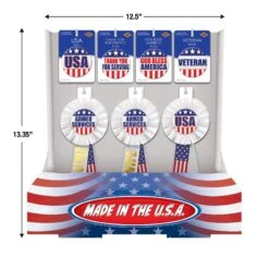 Patriotic USA/Veterans Counter Display - 54 Pieces 9 Patriotic USA/Veterans Counter Display - 54 Pieces -Bulk Party Supplies Shop PRB7D 54 i5 2