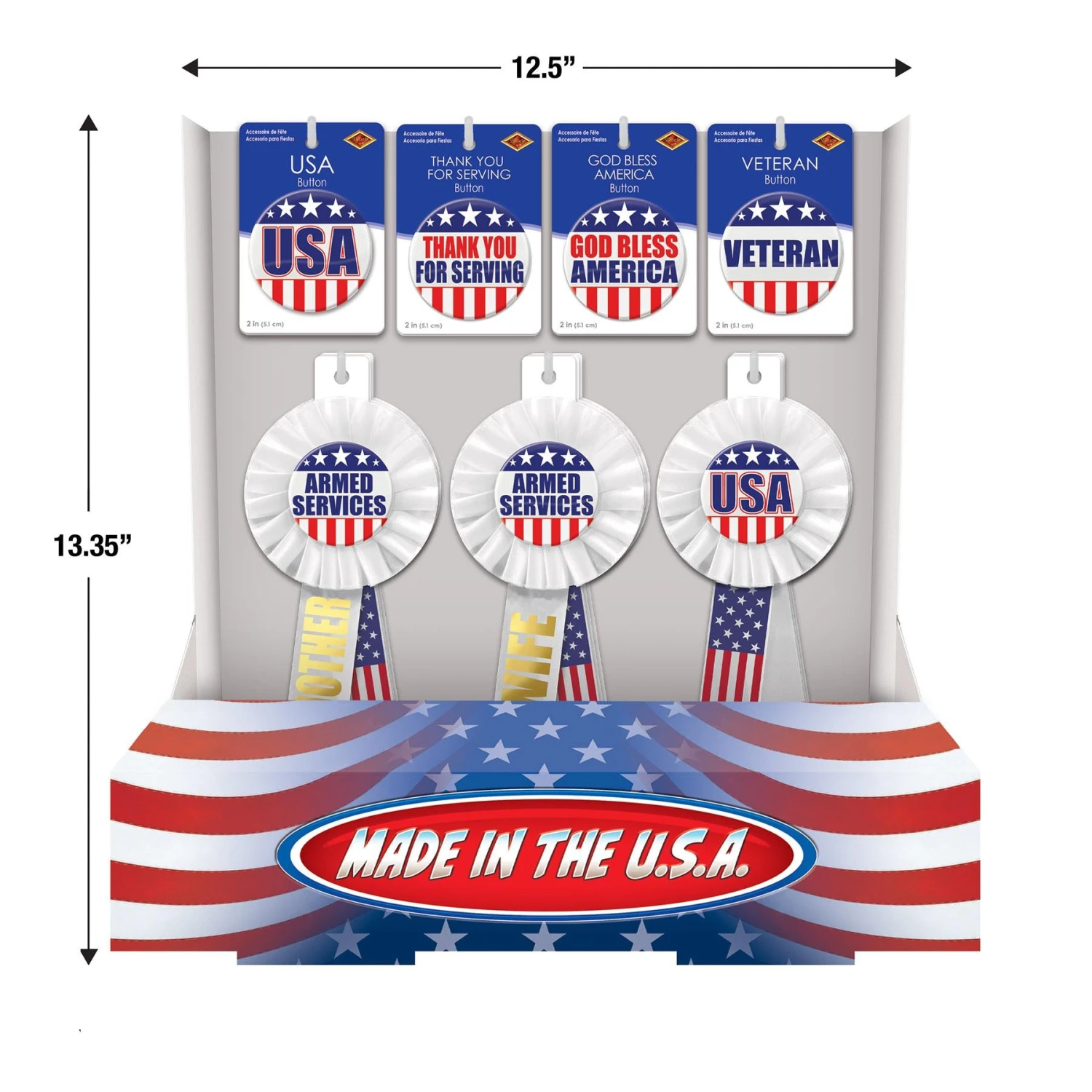 Patriotic USA/Veterans Counter Display - 54 Pieces 5 Patriotic USA/Veterans Counter Display - 54 Pieces - Image 5