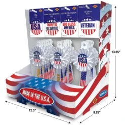 Patriotic USA/Veterans Counter Display - 54 Pieces 8 Patriotic USA/Veterans Counter Display - 54 Pieces -Bulk Party Supplies Shop PRB7D 54 i5