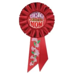 World's Best Mom Mother's Day Rosette