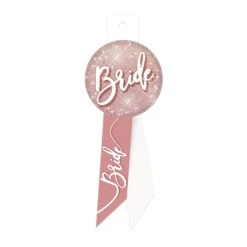 Bride Rosette- Pink And White -Bulk Party Supplies Shop RS557 i3