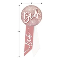Bride Rosette- Pink And White -Bulk Party Supplies Shop RS557 i5