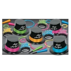 New Year's Eve Neon Glow Party Kit For 10