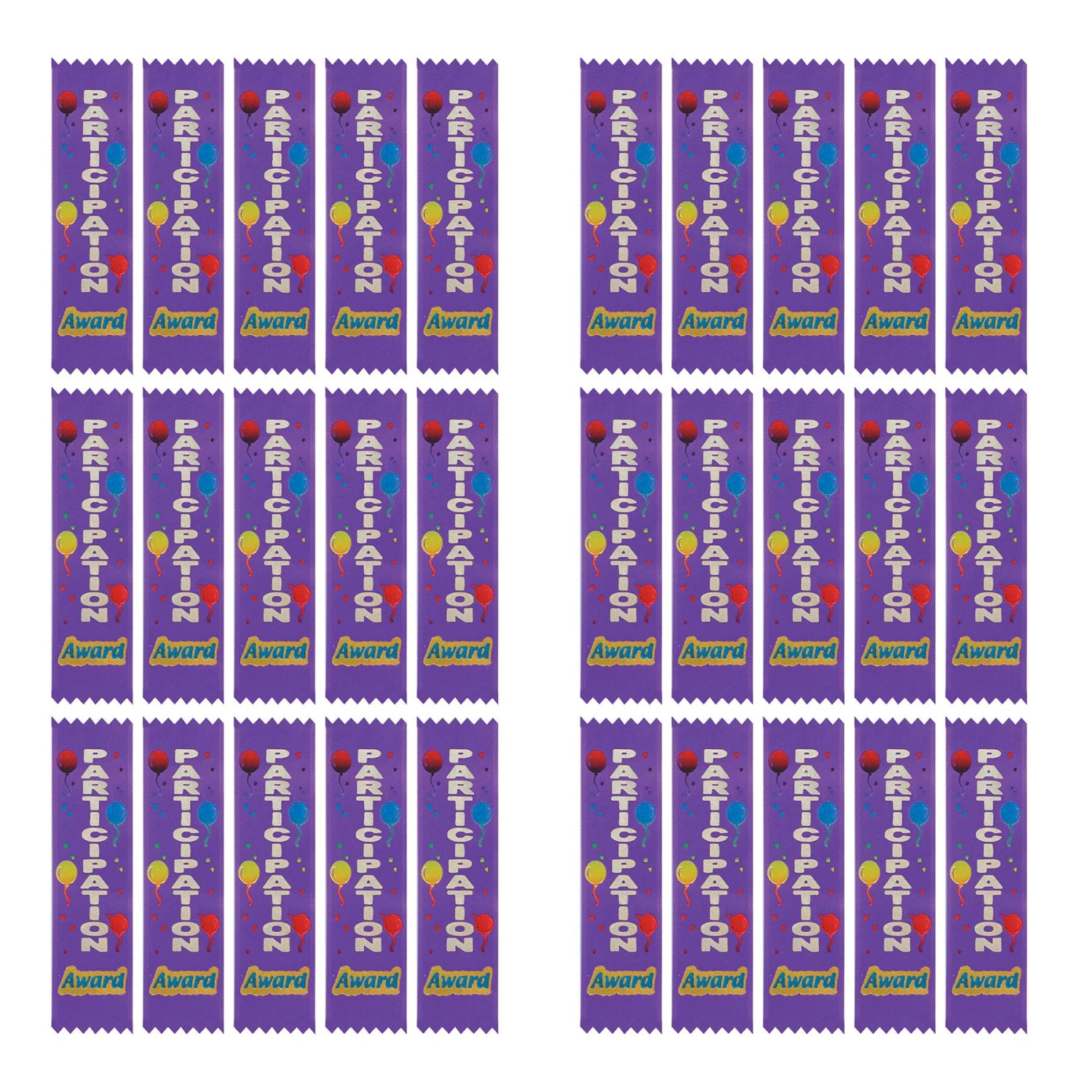 Participation Award Value Pack Ribbons (10 Per Package) 4 Participation Award Value Pack Ribbons (10 Per Package) - Image 4